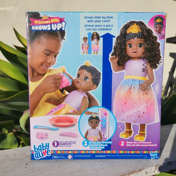 NEW Baby Alive Princess Ellie Grows Up Black Hair Doll 18" African American She - Picture 3 of 15